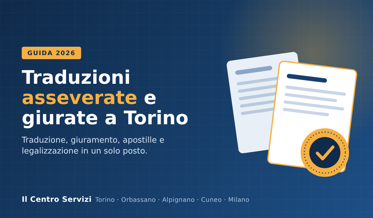traduzioni asseverate e giurate a torino